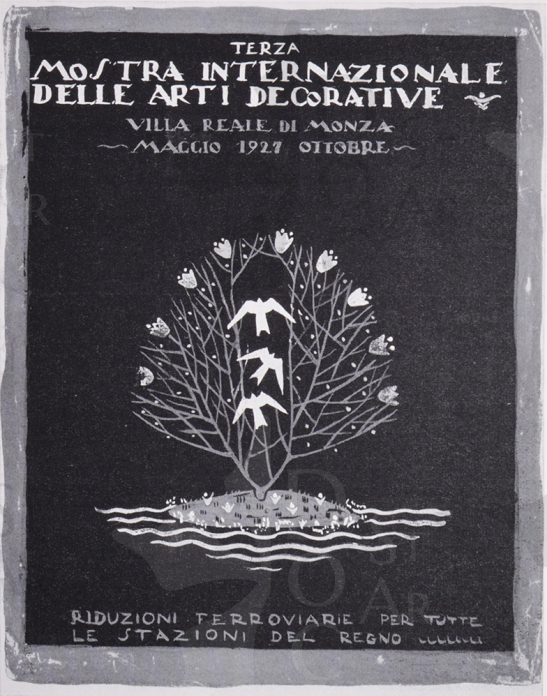 Immagine 1-942913 Progetto per il manifesto della Terza Mostra Internazionale delle Arti Decorative di Monza