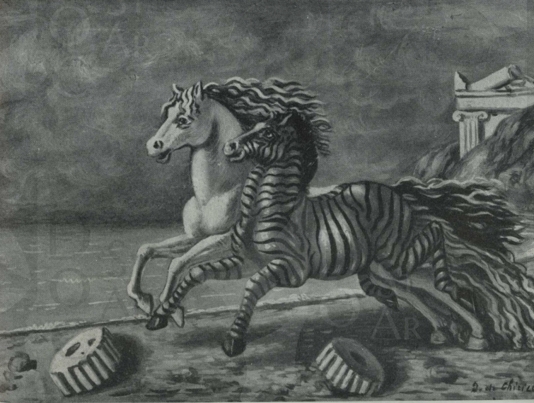 Immagine 1-5521319 Cavallo e zebra in riva al mare