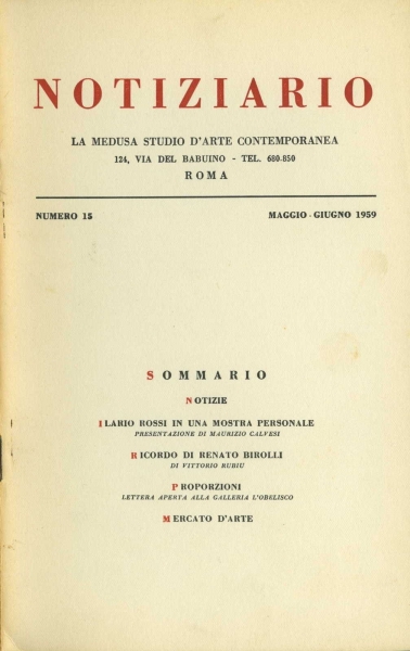 Immagine di documentazione   Bollettino/catalogo 