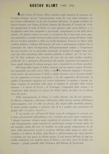 Immagine img_007.jpg O. Redon, G. Klimt, A. Giacometti
