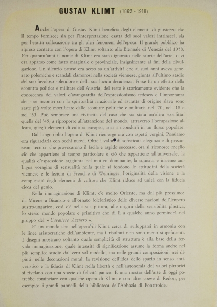 Immagine img_007.jpg O. Redon, G. Klimt, A. Giacometti