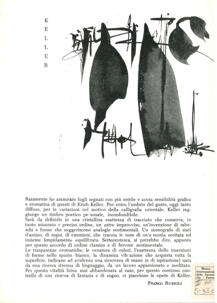 Immagine img_002.jpg Opere grafiche di Erich Keller, Olga Morano, C. Vittorio Parisi. Sculture di Annibale Zucchini