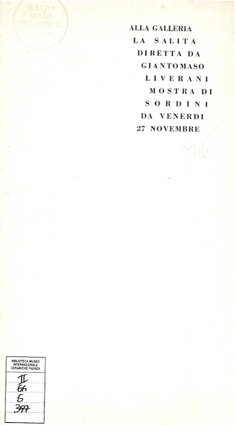 Immagine di documentazione   Catalogo  Depliant 