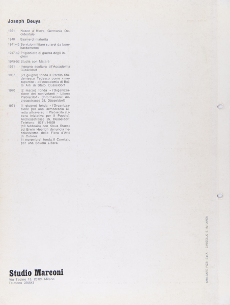 Immagine img_010.jpg Joseph Beuys: il Ciclo del suo lavoro